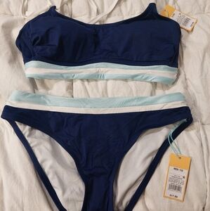 Kona Sol Navy Sporty Bikini Set